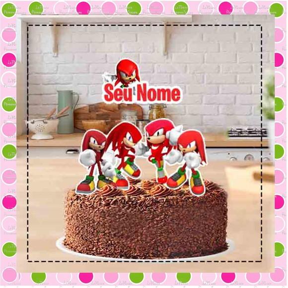 Topo de Bolo Sonic Knuckles