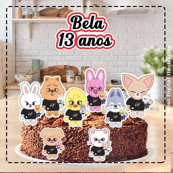 Topo de Bolo Stray Kids Skzoo