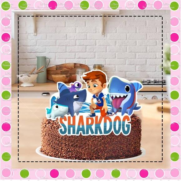 Topo de Bolo Tubacão Sharkdog