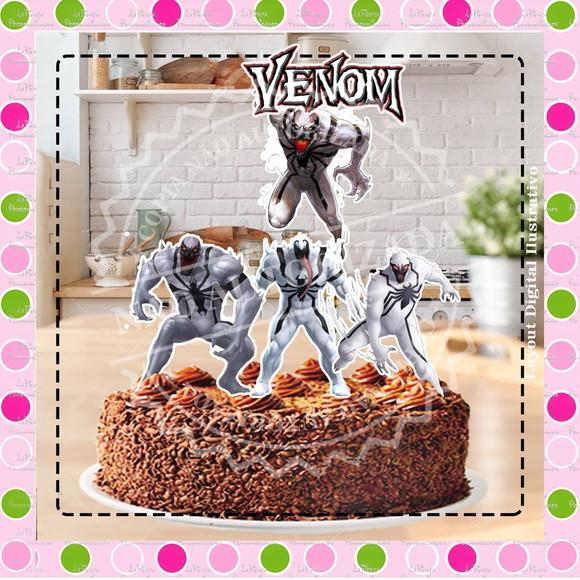 Topo de Bolo Venom