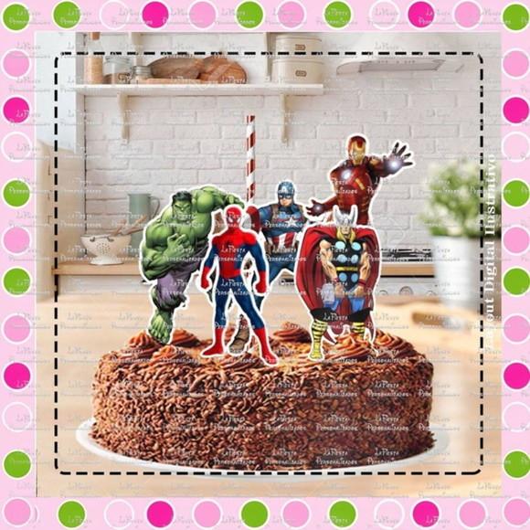 Topo de Bolo Vingadores