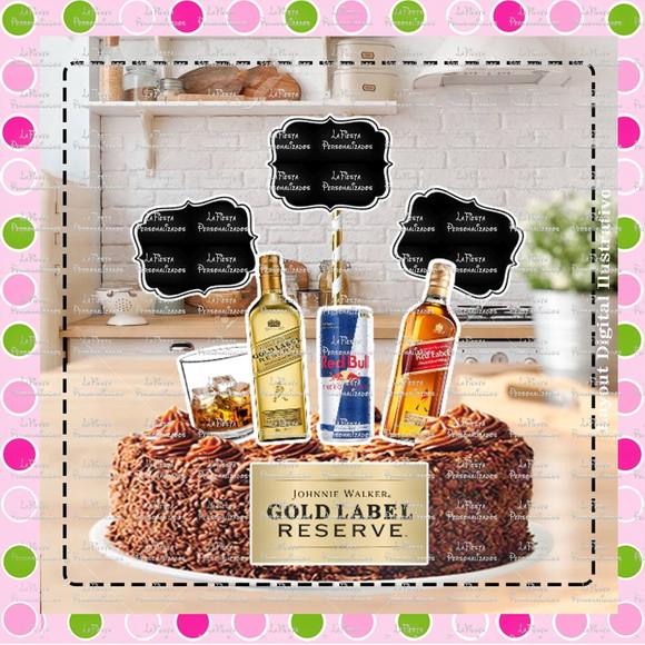 Topo de Bolo Whisky