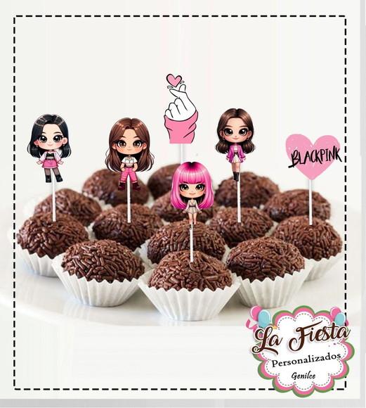 Topper para Docinhos Black Pink