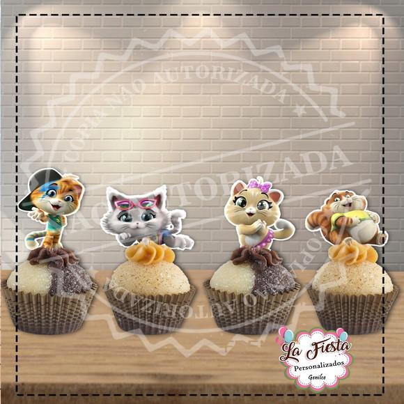 Topper Tag para Docinhos 44 Gatos