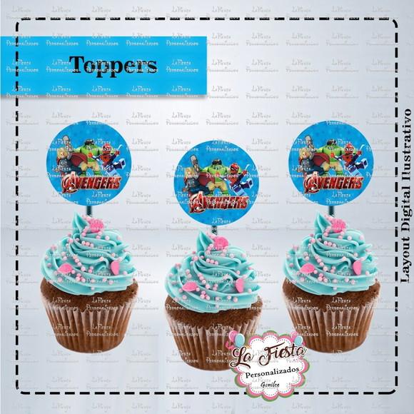 Toppers para docinho Avengers Vingadores
