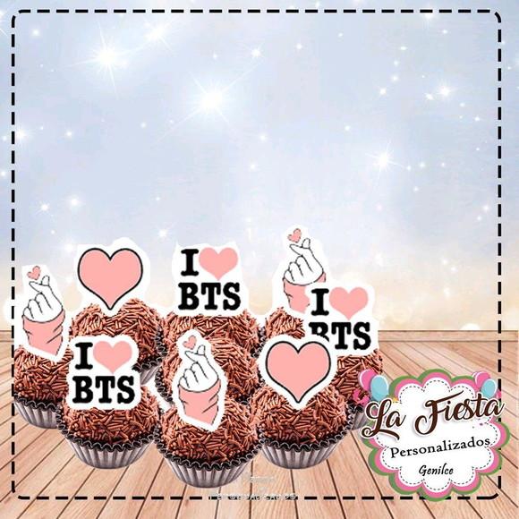 Toppers para Docinho Banda Bts