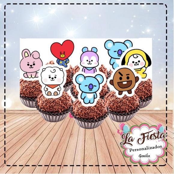 Toppers para Docinho Banda Bts