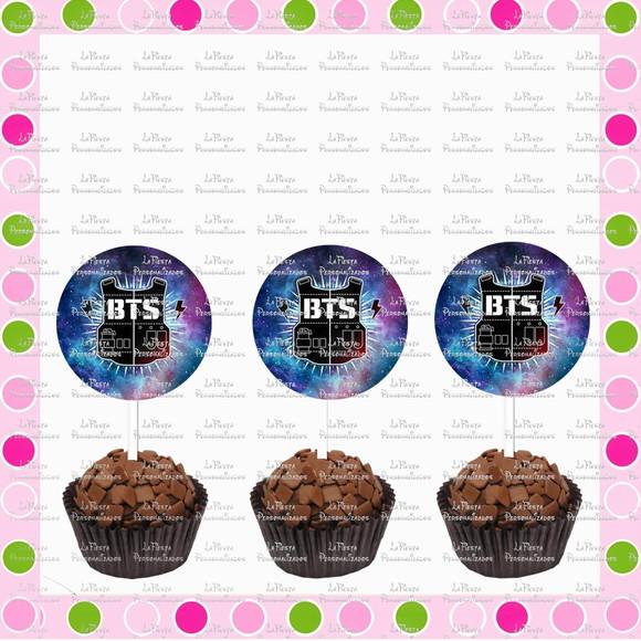 Toppers para Docinho Banda Bts