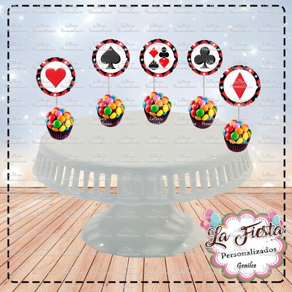 Toppers para docinho Baralho
