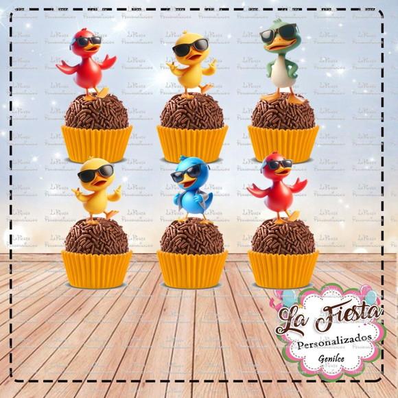 Toppers para Docinho Bento e Totó / Patinho Colorido