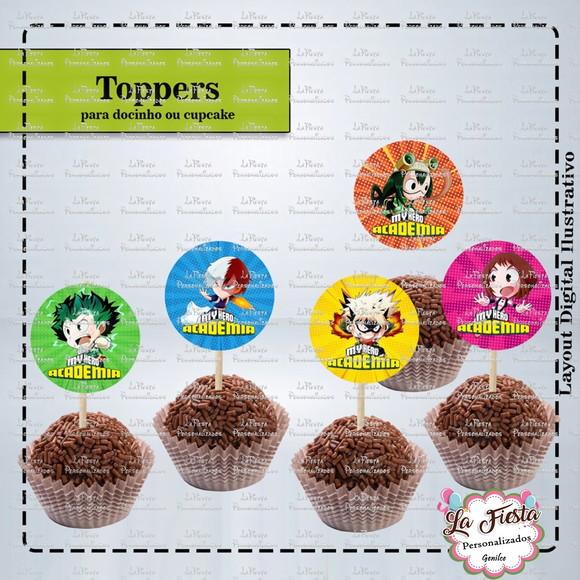 Toppers para docinho Boku no Hero