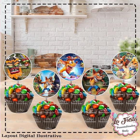 Toppers para Docinho Crash Bandicoot