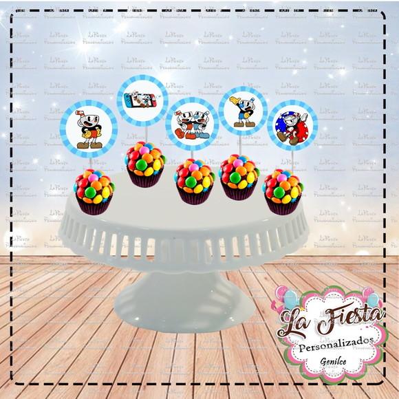 Toppers para docinho Cuphead