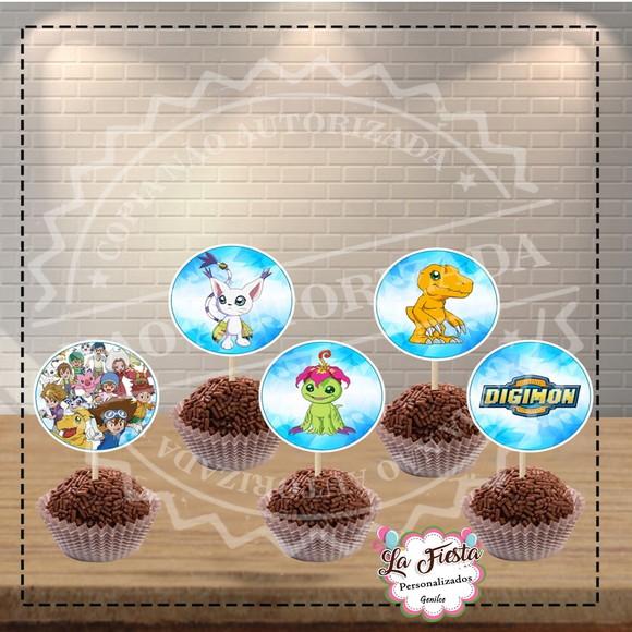 Toppers para docinho Digimon Adventure