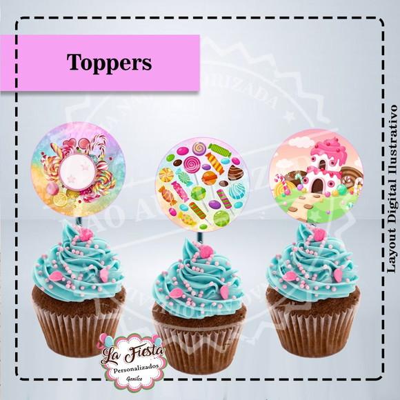 Toppers para docinho Doces Candy