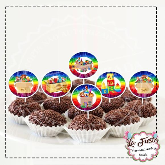 Toppers para docinho Fábrica de Brinquedos