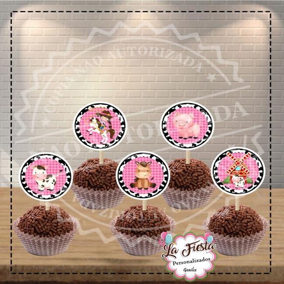 Toppers para Docinho Fazendinha