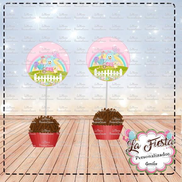Toppers para Docinho Galinha Pintadinha Candy
