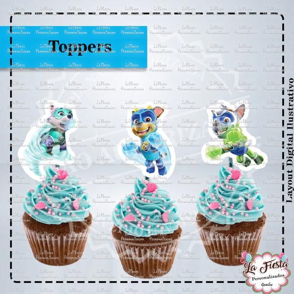 Toppers para docinho Patrulha Canina Super Filhotes