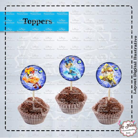 Toppers para docinho Patrulha Canina Super Filhotes