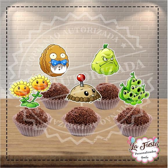 Toppers para docinho Plants vs. Zombies