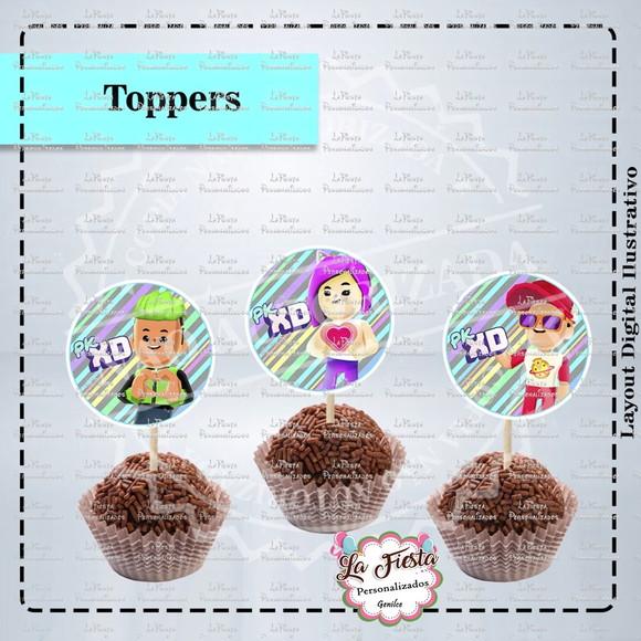 Toppers para docinho PKXD