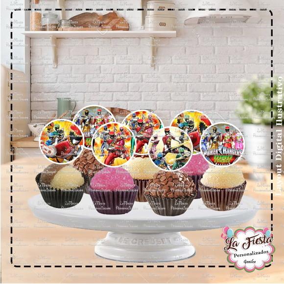 Toppers para Docinho Power Rangers