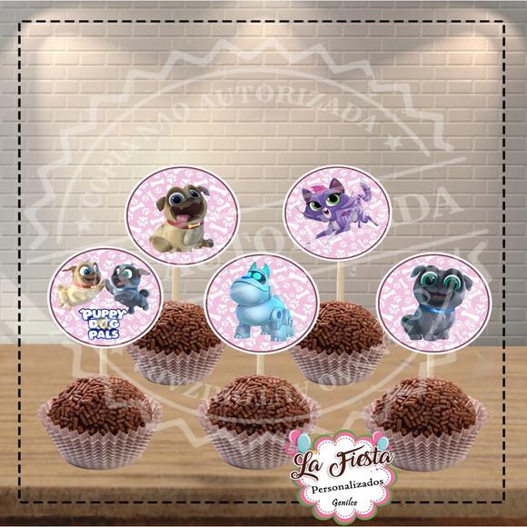 Toppers para docinho Puppy Dog Pals