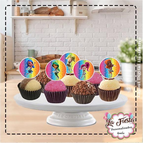 Toppers para docinho Rainbow Rangers