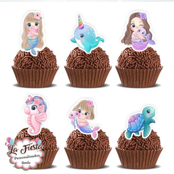 Toppers para Docinho Sereia