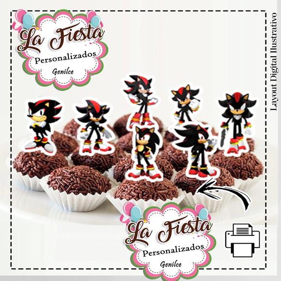 Toppers para Docinho Sonic Shadow