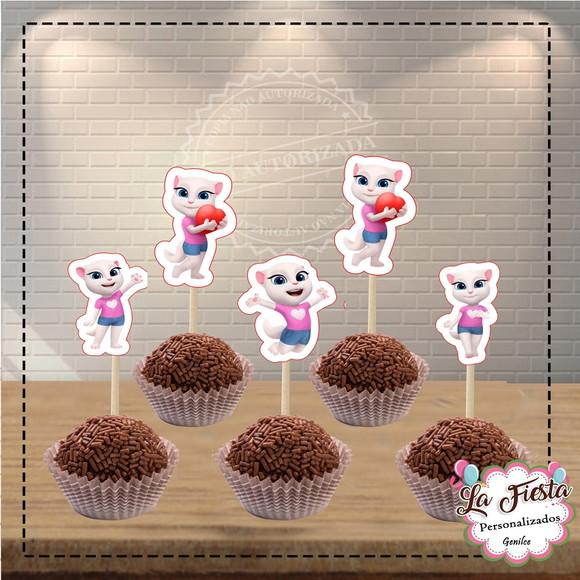 Toppers para Docinho Talking Angela - Talking Tom & Friends