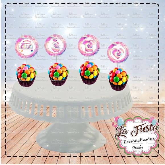 Toppers para docinho Tie Dye