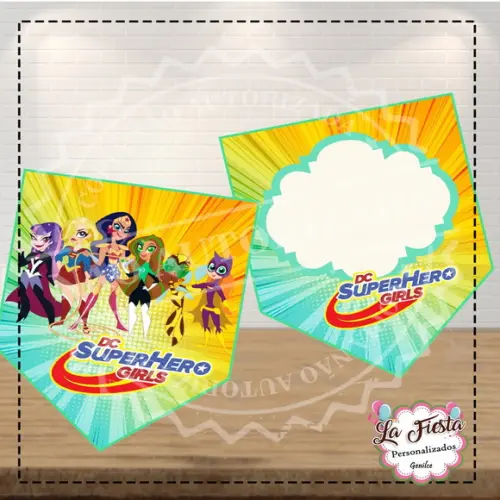 Bandeirola / Varalzinho DC Super Hero Girls
