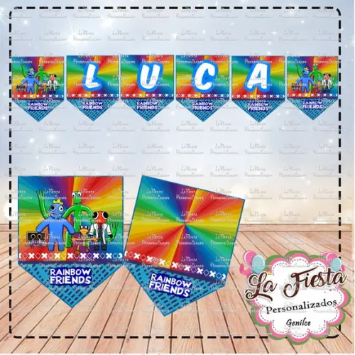 Bandeirola / Varalzinho Rainbow Friends