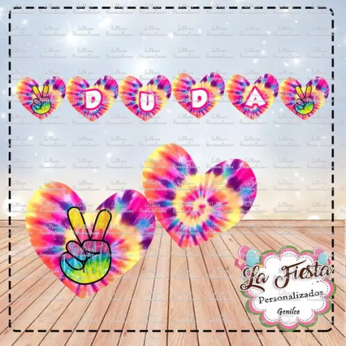 Bandeirola / Varalzinho Tie Dye