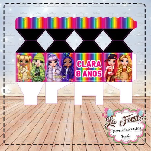 Caixa Meia Bala Rainbow High