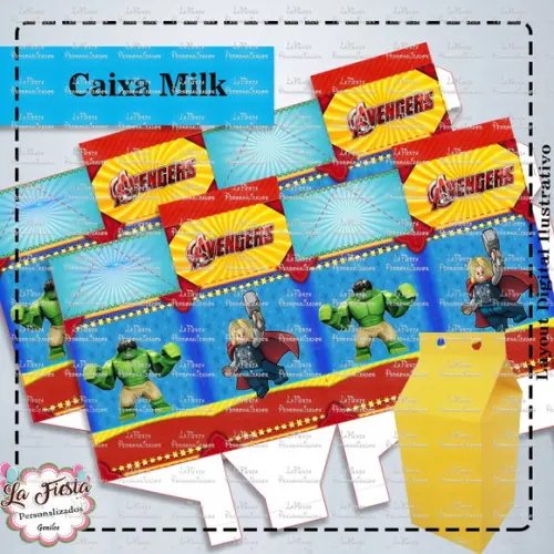 Caixa Milk Avengers Vingadores