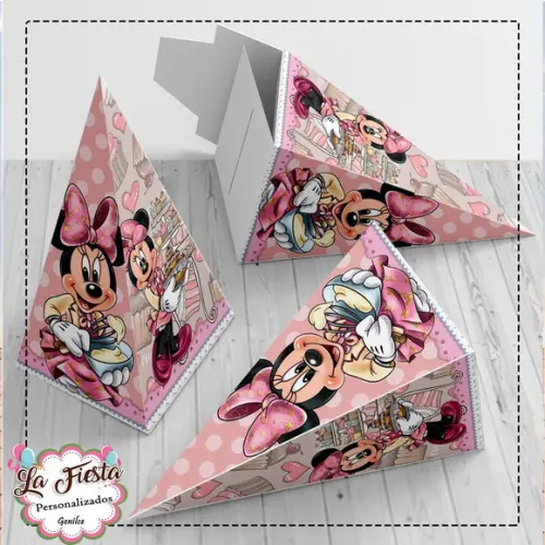 Caixa Piramide Minnie Confeiteira