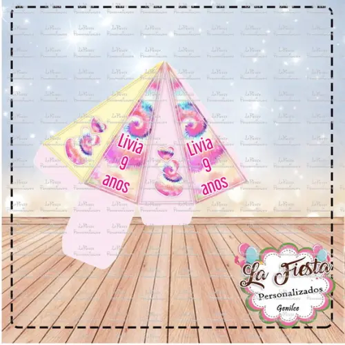 Caixa Piramide Tie Dye