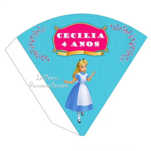 Cone Redondo Alice no Pais das Maravilha