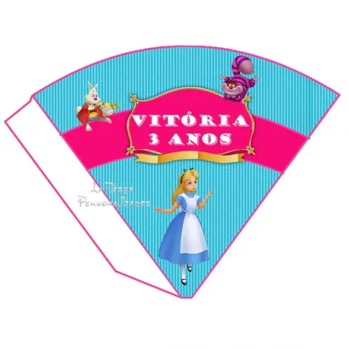 Cone Redondo Alice No Pais Das Maravilha