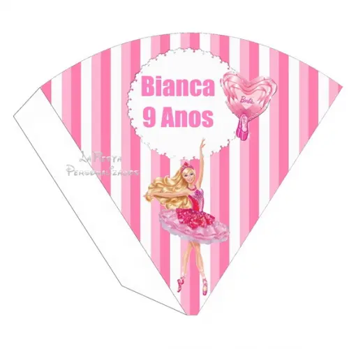 Cone Redondo Barbie Sapatilha Mágica