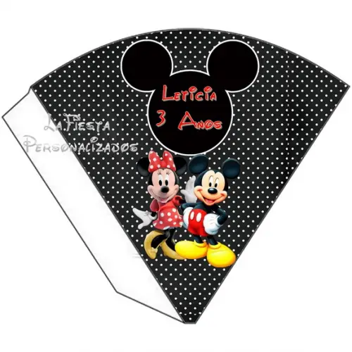 Cone  Redondo Minnie - Mickey