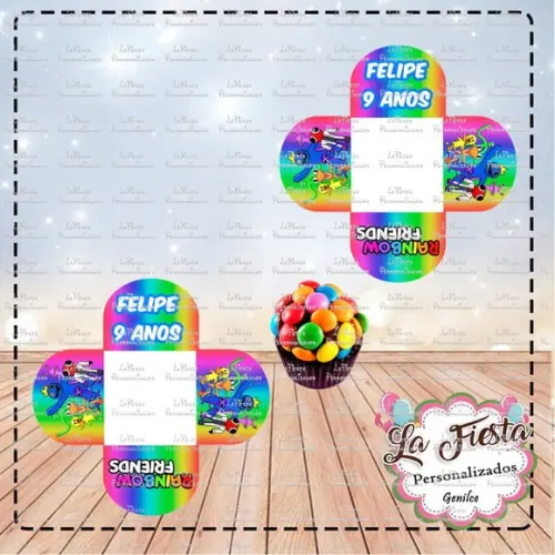 Forminha para Docinhos Rainbow Friends