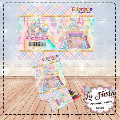 Revistinha de Colorir Circo Candy