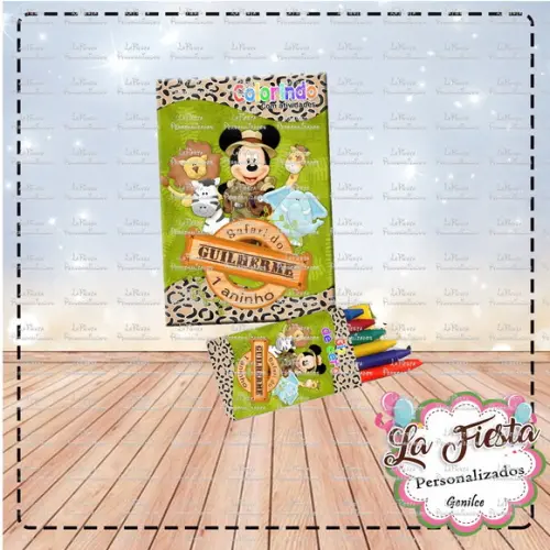 Revistinha de Colorir Mickey Safari