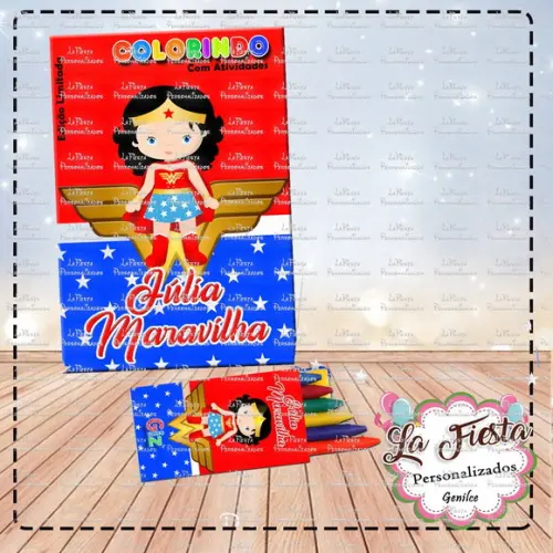 Revistinha de Colorir Mulher Maravilha Cute