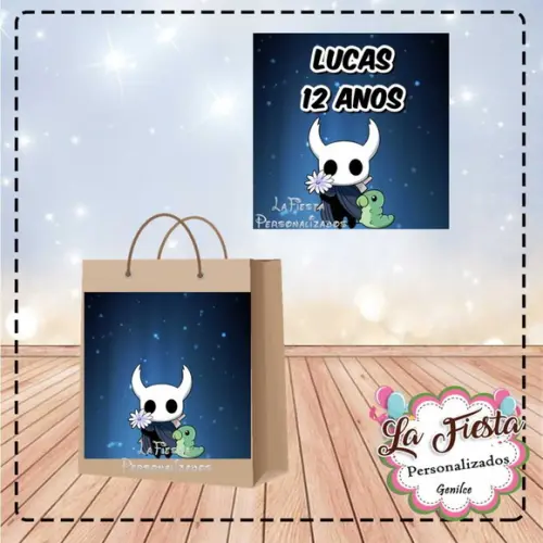 Rótulo Adesivo para Sacolinha Hollow Knight