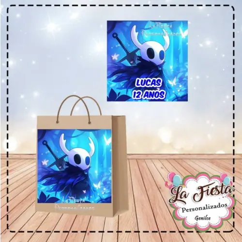 Rótulo Adesivo para Sacolinha Hollow Knight